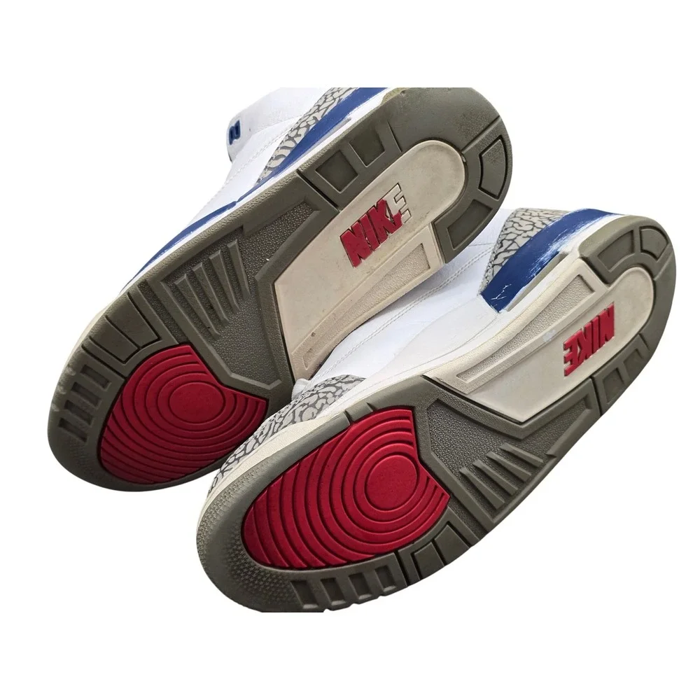 Air Jordan 3 Retro‎ True Blue 2016 Y2K Streetwear Hypebeast Cement Sneakers 10.5